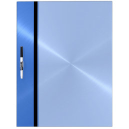 Cool Blue Shiny Stainless Steel Metal Dry Erase Board