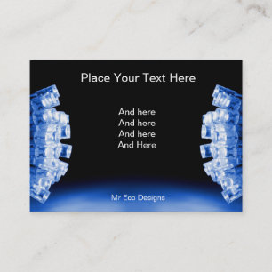 Cool blue side lights business card