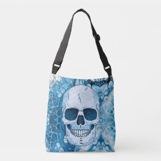 Cool Blue Skull Crossbody Bag