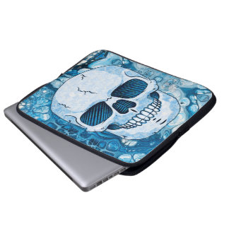 Cool Blue Skull Laptop Sleeve