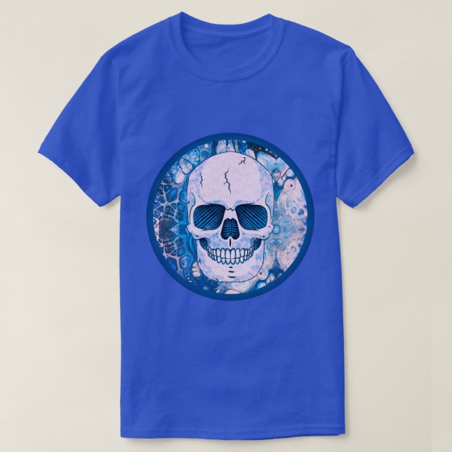 Cool Blue Skull T-Shirt (Design Front)