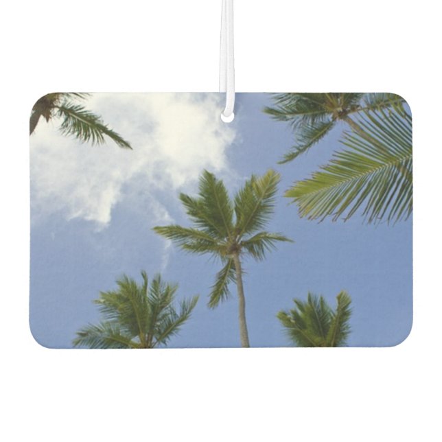 Cool Blue Sky and Palm Trees Air Freshener (Front)