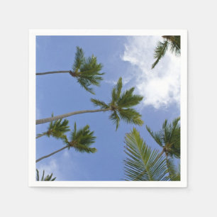 Cool Blue Sky and Palm Trees Napkins
