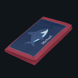 Cool Blue Smiling Shark Trifold Wallet<br><div class="desc">Fun blue shark illustration design that can be personalized with your child's name or a custom message.</div>