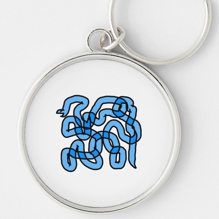 Cool Blue Snake Design. Keychains