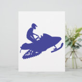 Cool Blue Snowmobiler (Standing Front)
