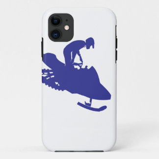 Cool Blue Snowmobiler iPhone 11 Case