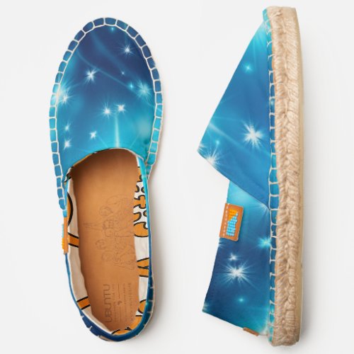 Cool Blue Sparkling Lights Abstract Space Espadrilles