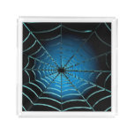 Cool Blue Spider Web Acrylic Tray