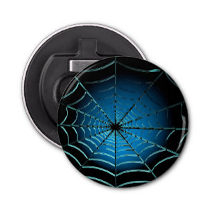 Cool Blue Spider Web Bottle Opener