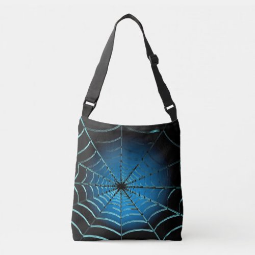 Cool Blue Spider Web Crossbody Bag