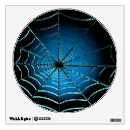 Cool Blue Spider Web Wall Decal