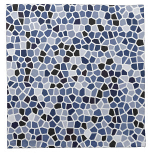 COOL Blue Stained Glass Pattern Cloth Napkin