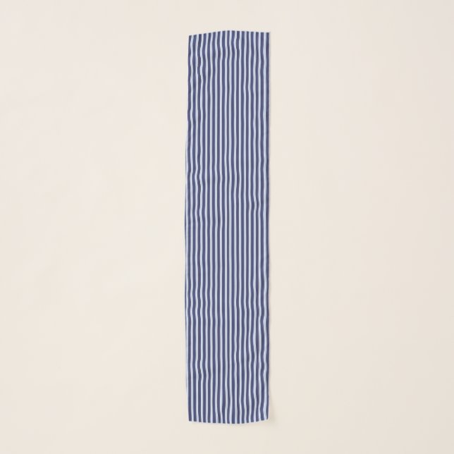Cool blue striped scarf (Front)