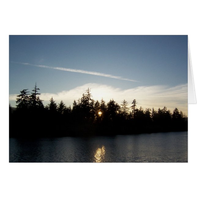 Cool Blue Sunset Note Card (Front Horizontal)