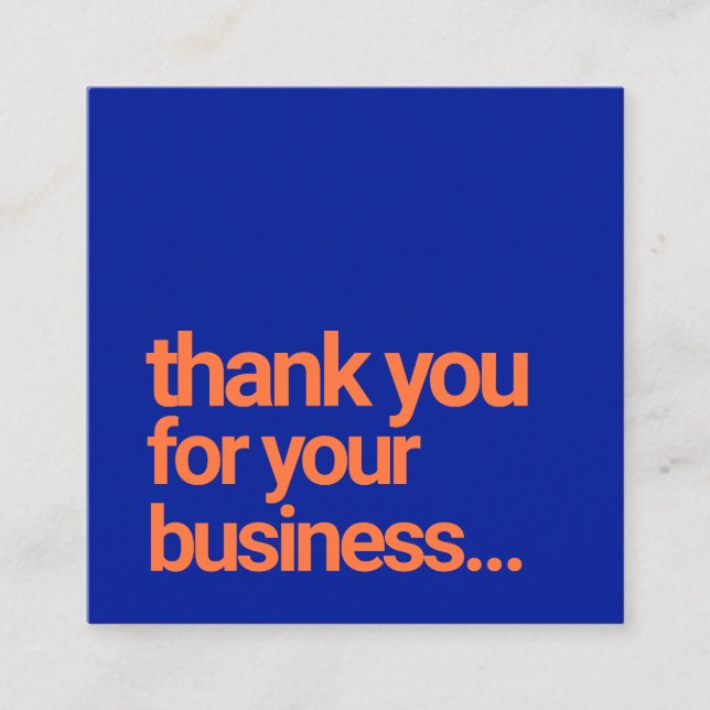 Cool Blue Thank You Customer Appreciation Insert (Front)