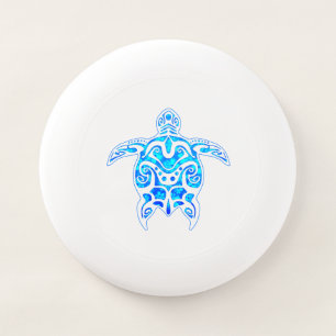 Cool Blue Tribal Turtle Wham-O Frisbee
