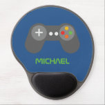 Cool Blue Video Game Controller Gel Mouse Pad<br><div class="desc">Fun mousepad design featuring a video game controller perfect for boys and girls. Personalize it with your name, monogram, gamer tag, or any text of your choice. Matching products available at our store. Looking for a custom color? Want this design on a different product? Send us a message to heartlockedstudio@gmail.com...</div>