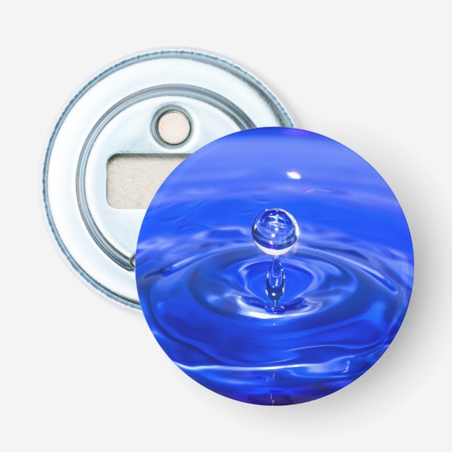 Cool Blue Water Droplet Bottle Opener (Front)