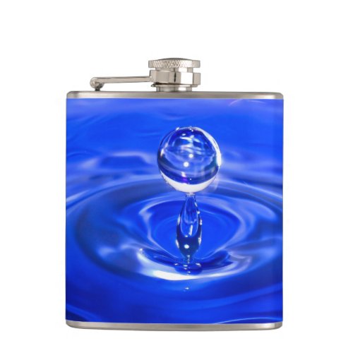 Cool Blue Water Droplet Flask