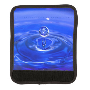 Cool Blue Water Droplet Luggage Handle Wrap