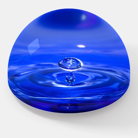 Cool Blue Water Droplet Paperweight