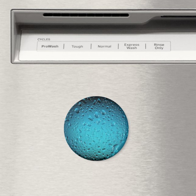 Cool Blue water drops Magnet (In Situ (Dishwasher))