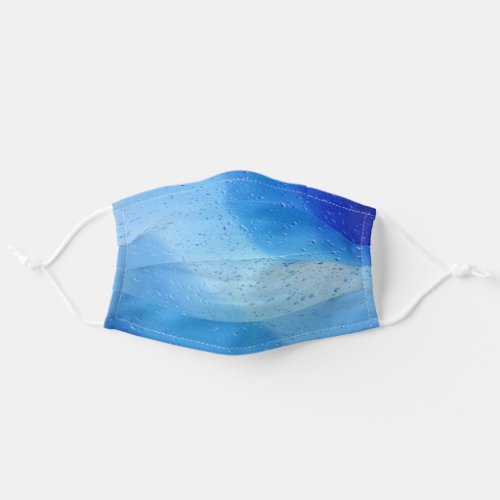 Cool blue water drops personalized adult cloth face mask