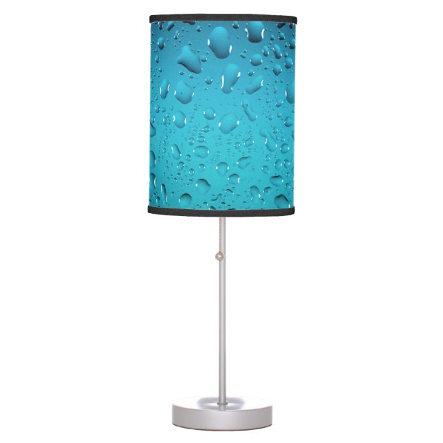 Cool Blue water drops Table Lamp (Front)