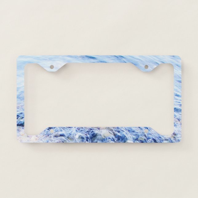 Cool blue water license plate frame (Front)