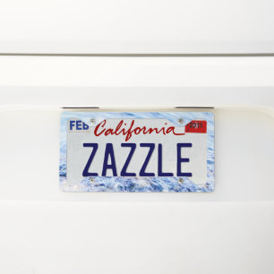 Cool blue water license plate frame