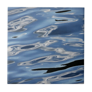 Cool blue water pattern ceramic tile