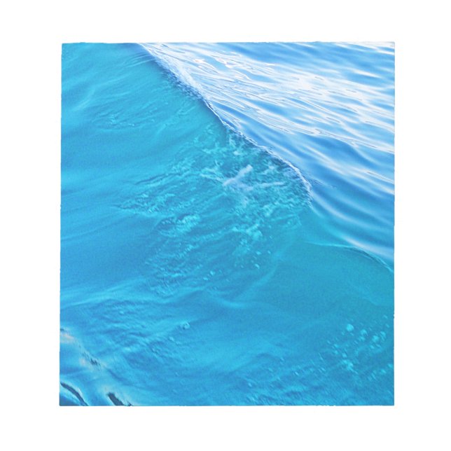 Cool blue water wave notepad (Front)