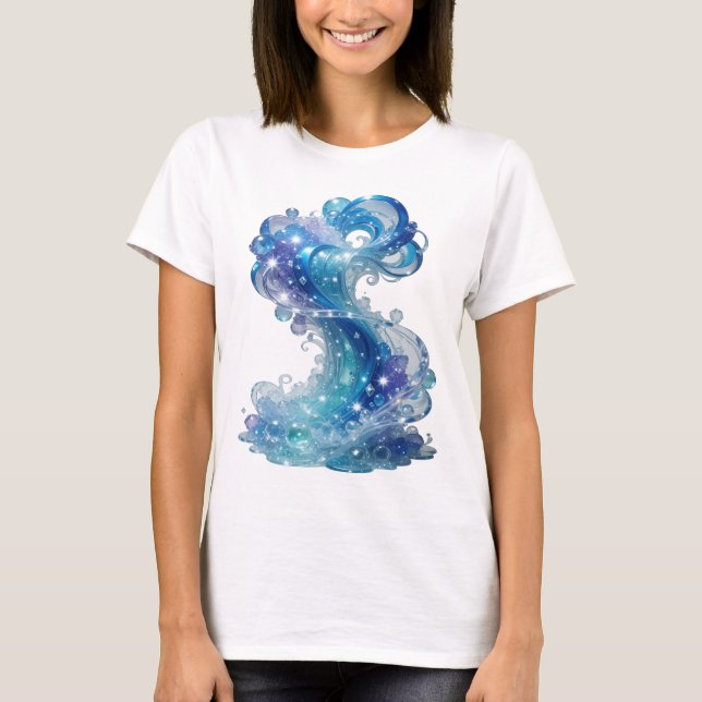 Cool Blue WATER WAVE Tee (Front)