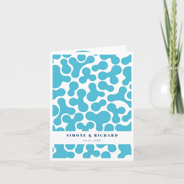 Cool Blue Wedding Invitation (Front)