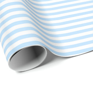 Cool Blue | White Stripe Wrapping Paper