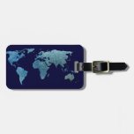 Cool Blue World Luggage Tag at Zazzle