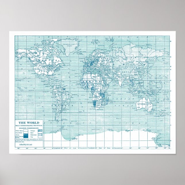 Cool Blue World Poster (Front)