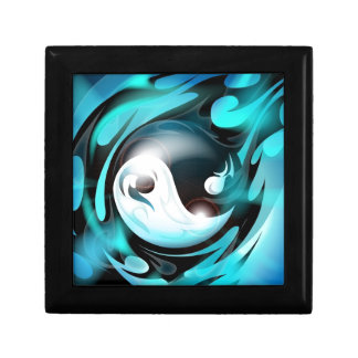 Cool Blue Yin Yang Keepsake Box