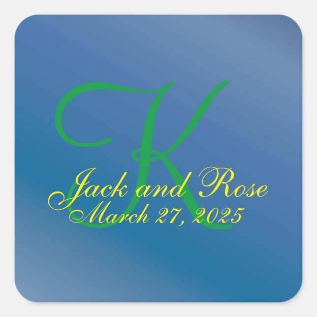 Cool Blueberry Fab Budget Square Sticker (Front)