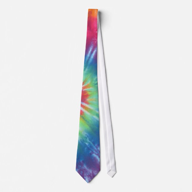 Cool Blues Tie Dyed Necktie (Front)