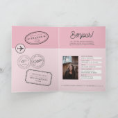 Cool Blush Paris Passport With Picture Quinceañera Invitation (Inside)