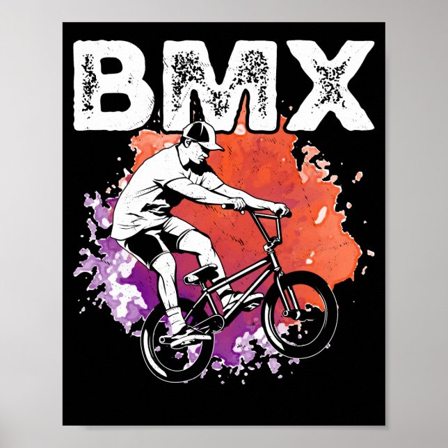 Cool BMX Bike Boys Bicycle Poster (Front)