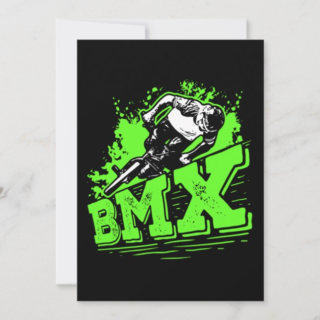 Cool BMX Bike Racing BMX Rider Gift Idea Invitation (Front)