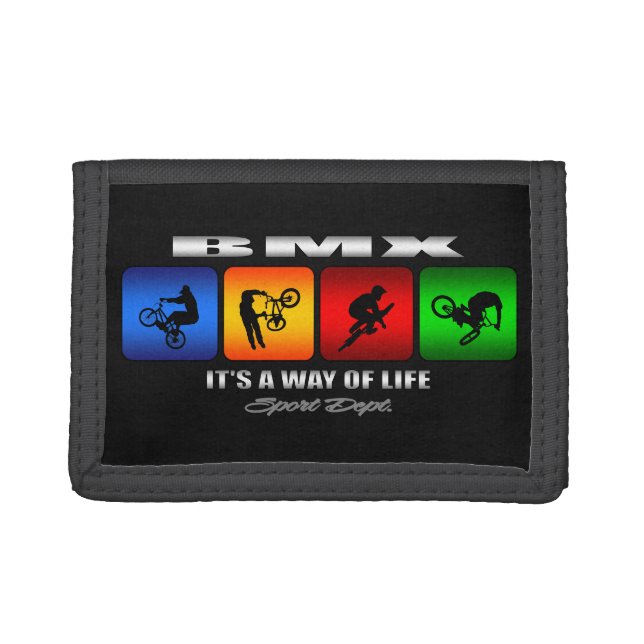 Cool BMX It Is A Way Of Life Tri-fold Wallet (Front)