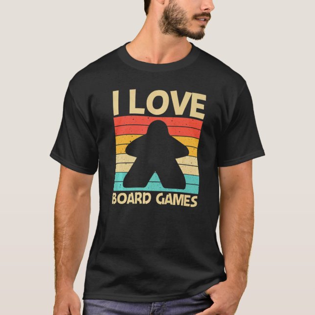 Cool Board Game For Men Women Board Gamer Meeple T-Shirt (Front)