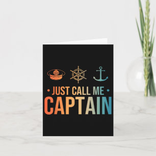 Cool Boat Captain Art For Men Women Sailboat Boati Card