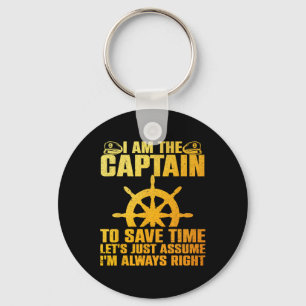 Cool Boat Captain For Men Women Boating Pontoon Bo Keychain