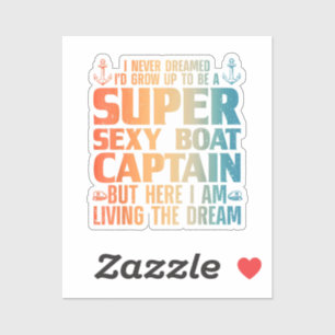 Cool Boat Captain For Men Women Sail Pontoon Boati Sticker