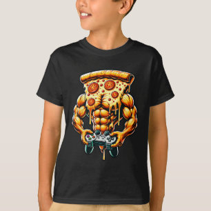 Cool Bodybuilding Gamer Pizza Present  T-Shirt